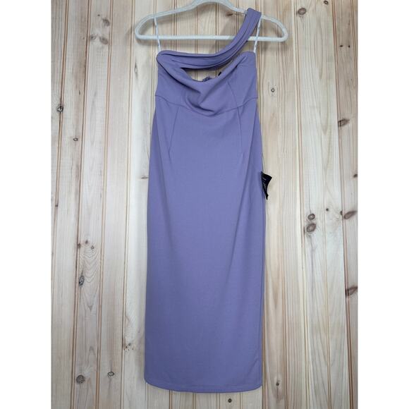 NWT Lulus Hold Your Attention Lilac One-Shoulder Sleeveless Midi Dress Banquet S - Picture 2 of 9